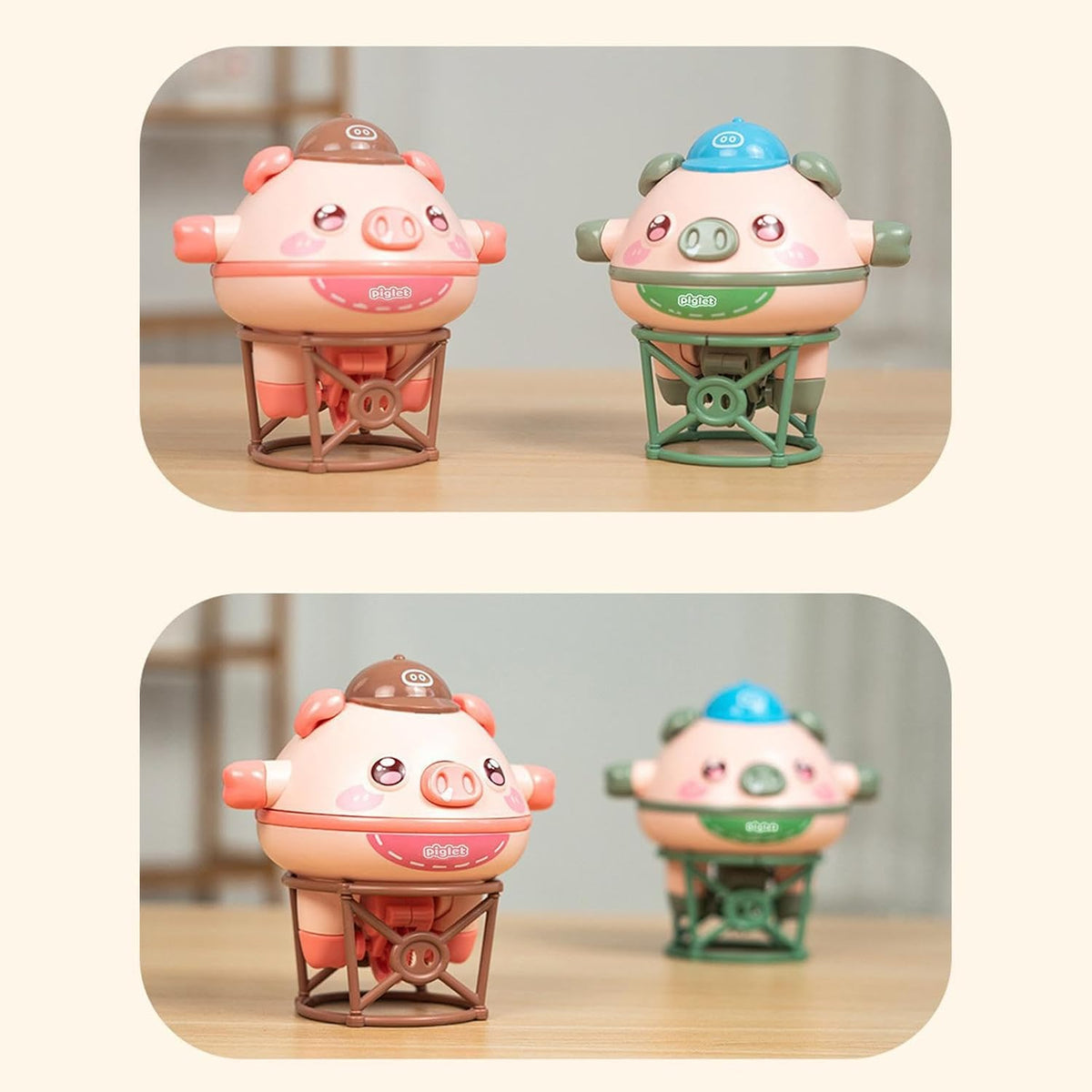 Unicycle Toy Gyro Balance Robot Pig Toy is Fun Way for Children to Balance and Movement Together Novelty Tightrope Walking Tumbler Unicycle, Green