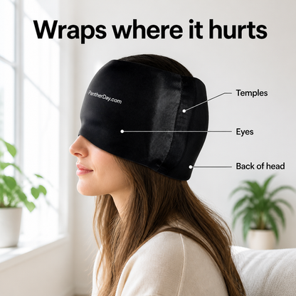PantherDay Migraine Relief Cap – 360° Cooling Gel Head Wrap (Hot & Cold)